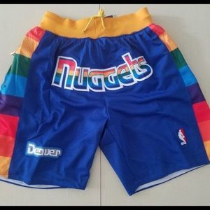 Denver Nuggets -nba retro shorts -Just Don- Sz S/M
